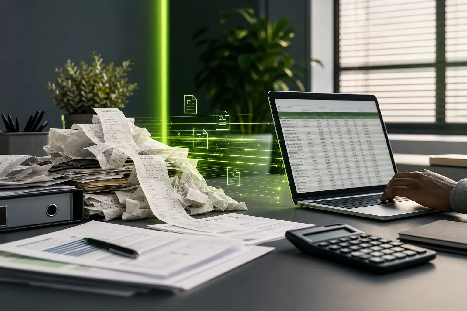 Invoices and receipts transforming into organised digital finance data